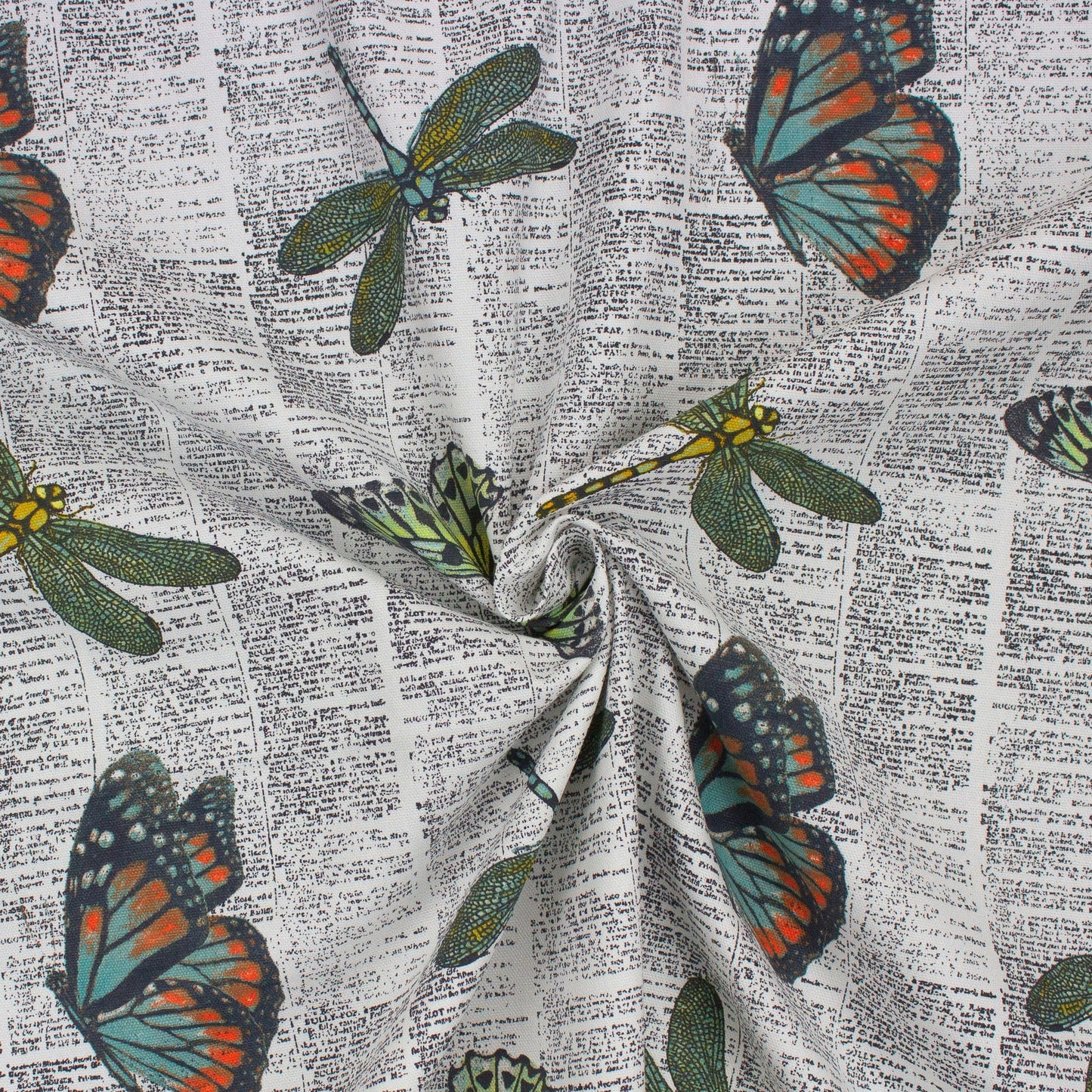 Blue Butterfly Apron with Pockets