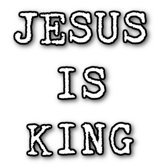"JESUS IS KING" Sticker