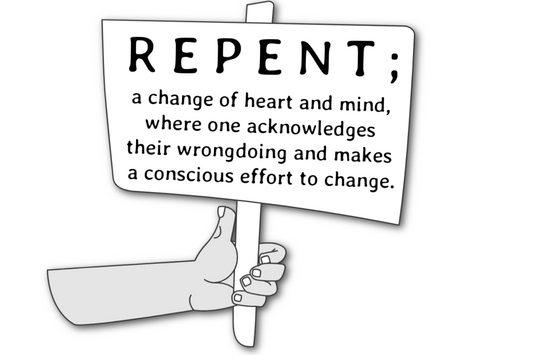 Repent Definition Sticker